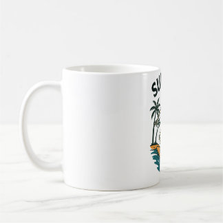 Skeleton Surfen Retro Beach Wave Design Koffiemok