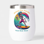 Skeleton Surfer Riding A Wave (Achterkant)