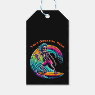 Skeleton Surfer Riding A Wave Cadeaulabel