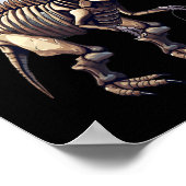 Skeleton T Rex Dinosaur Fun Halloween Pompoen Jong Poster (Hoek)