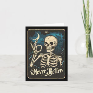 Skeleton Tarot Kaart Nooit Betere Schedel Hallowee
