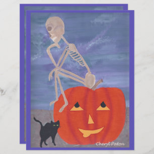 Skeleton Thinker Halloween Papier à grattoir