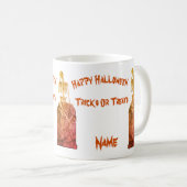 Skeleton Tombstone Halloween Funny Personalized Koffiemok (Voorkant rechts)
