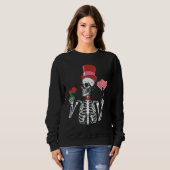 Skeleton Top Hat Rose Valentines Day Skeleton Bone (Voorkant volledig)