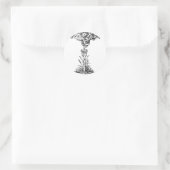 Skeleton Tree death evil Garden of Eden Knowledge Ronde Sticker (Tas)