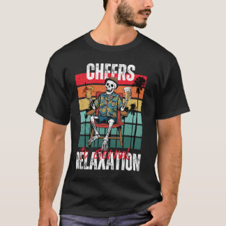 Skeleton Tropical Vibes Zomer T-shirt