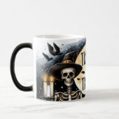 Skeleton Trou ou Treat Morph Mug (Gauche)