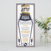 Skeleton Trouwprogramma - Marine en Mosterd Programma (Staand voorkant)