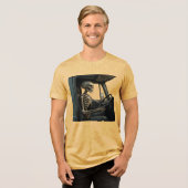 Skeleton Truck Driver Bella + Canvas Tri-Blend Shirt (Voorkant volledig)