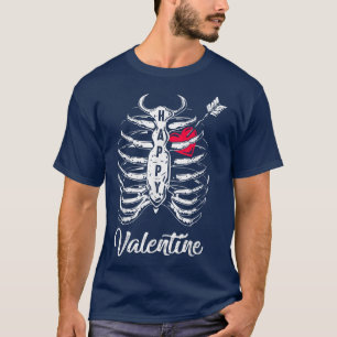Skeleton Valentijn Gothic Gothic Valentijnsdag Cou T-shirt
