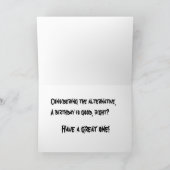 Skeleton verjaardagskaart kaart (Binnen)