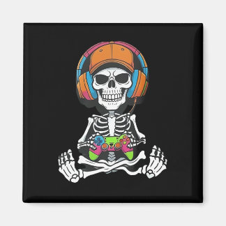 Skeleton Videogame Halloween Gamen Gamer Jongens M Magneet