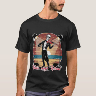 Skeleton viool zingt eeuwig t-shirt