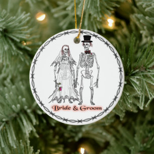 Skeleton Wedding Keramisch Ornament