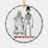Skeleton Wedding Keramisch Ornament (Voorkant)