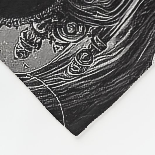 Skeleton Witch Pumpkin Fleece Deken (Hoek)