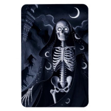 Skeleton Wizard Ontwerp Rectangle Magnet
