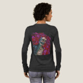 Skeleton Woman Long Sleeve Tri-Blend Shirt (Achterkant)