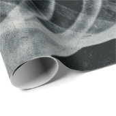 Skeleton Xray Rib kooi  zwart wit gothisch Cadeaupapier (Rol Hoek)