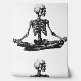 Skeleton Yoga Behang