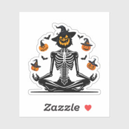 Skeleton Yoga Sticker