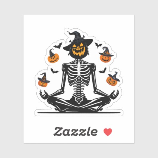 Skeleton Yoga Sticker (Vel)