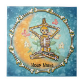 Skeleton Yoga Tegeltje (Voorkant)