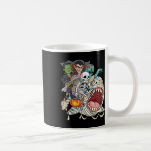 Skeleton Zombie Rijden Mummy Shark Vampire Hallowe Koffiemok
