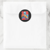 Skeletonboksen Ronde Sticker (Tas)