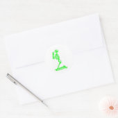skeletongroen ronde sticker (Envelop)
