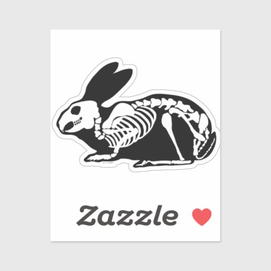 Skeletonkonijn Sticker (Vel)