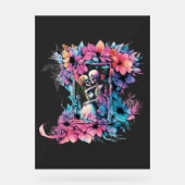 Skeletons amoureux. Un bouquet de fleurs. (Recto)