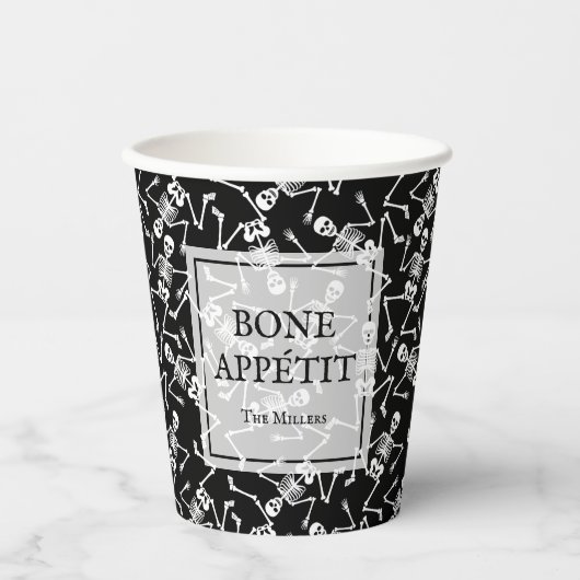 Skeletons BONE APPÉTIT Papieren Bekers (Voorkant)