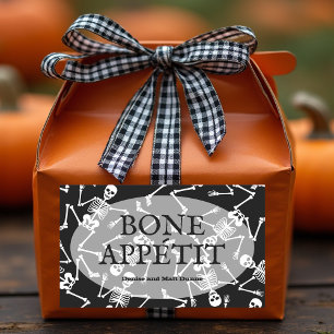 Skeletons BONE APPÉTIT Rechthoekige Sticker