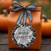 Skeletons BONE APPÉTIT Ronde Sticker