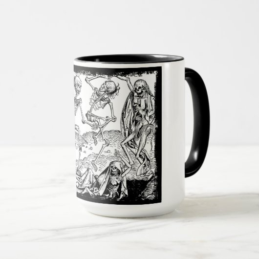 Skeletons Danse Macabre Coffee Mok (Voorkant rechts)