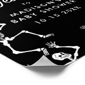 Skeletons de danse éffrayante Baby shower Affiche  (Coin)