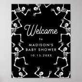 Skeletons de danse éffrayante Baby shower Affiche  (Devant)