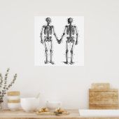 Skeletons Diagram met Genummerde Botten Poster (Keuken)