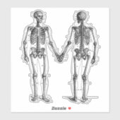 Skeletons Diagram met Genummerde Botten Sticker (Vel)