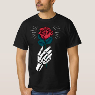 Skeleton's Embrace: De Rozen Streewear T-shirt