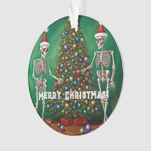 Skeletons et ornements colorés Noël (devant)