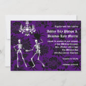 Skeletons glamour Faire-part de mariage (violet) (Devant)