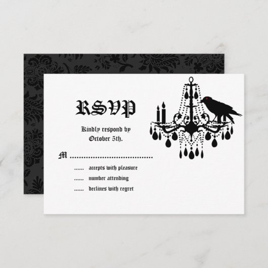 Skeletons glamour RSVP (Devant / Derrière)