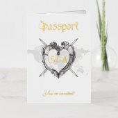 Skeletons gothiques Photo Passport Faire-part de m (Recto)