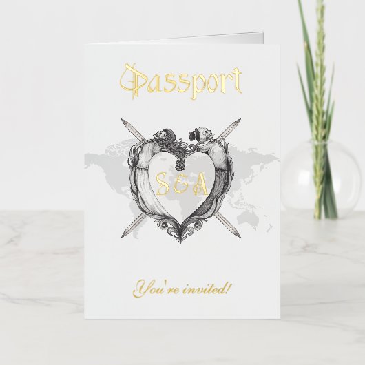 Skeletons gothiques Photo Passport Faire-part de m (Recto)