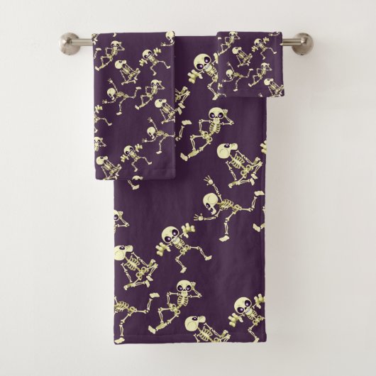 Skeleton's Halloween Bath-handdoekset Bad Handdoek (Insitu)