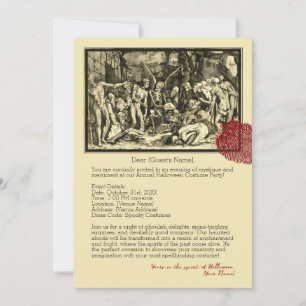 Skeletons' Halloween Invitation Kaart