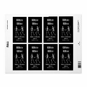 Skeletons Mariage Étiquette de vin (Feuille entière)