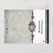 Skeletons mariages Grey AJOUTER NOM Pliage Carte d (Dos)